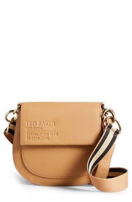 Ted Baker London Darcell Logo Leather Satchel in Camel