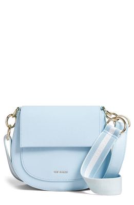 Ted Baker London Darcell Logo Leather Satchel in Pale Blue