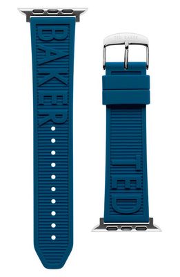 Ted Baker London Embossed Silicone Apple Watch Watchband in Blue