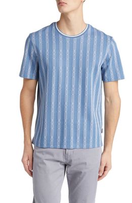 Ted Baker London Estat Cable Stripe Jacquard T-Shirt in Mid Blue