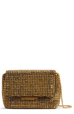 Ted Baker London Glitters Mini Crystal Crossbody Bag in Gold