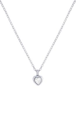 Ted Baker London Hannela Crystal Heart Pendant Necklace in Silver/Crystal
