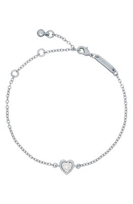 Ted Baker London Hansa Crystal Heart Bracelet in Silver Tone Clear Crystal