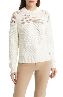 Ted Baker London Hawick Basket Stitch Sweater in White