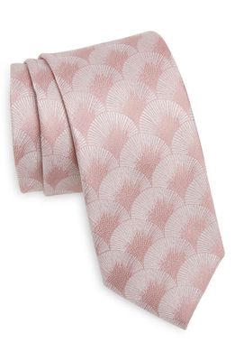 Ted Baker London Herro Fan Jacquard Silk Tie in Dusky Pink