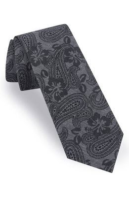 Ted Baker London Hibiscus Paisley Silk Tie in Grey
