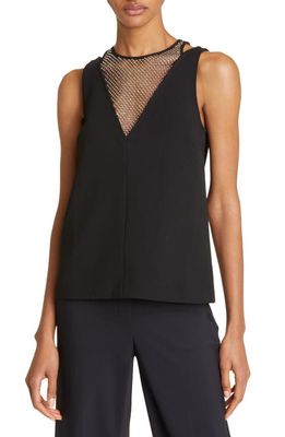 Ted Baker London Hollei Embellished Mesh Camsiole in Black