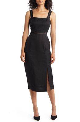 Ted Baker London Janiise Ladder Stitch Sheath Dress in Black