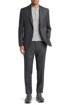 Ted Baker London Jay Plaid Slim Fit Wool Suit in Charcoal