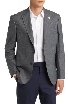 Ted Baker London Jay Slim Fit Microcheck Stretch Wool Sport Coat in Grey