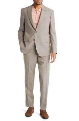 Ted Baker London Jay Slim Fit Wool Suit in Tan