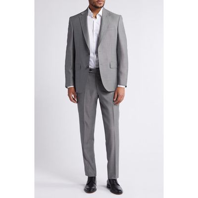 Ted Baker London Jay Trim Fit Wool Mélange Suit in Medium Grey 