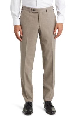 Ted Baker London Jerome Soft Constructed Stretch Wool Dress Pants in Beige