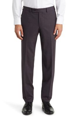 Ted Baker London Jerome Soft Constructed Stretch Wool Dress Pants in Berry