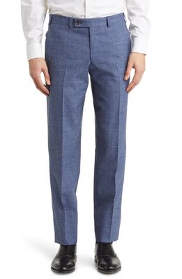 Ted Baker London Jerome Soft Constructed Wool Blend Tapered Dress Pants in Blue