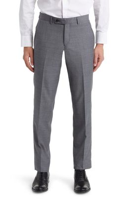 Ted Baker London Jerome Soft Constructed Wool Tapered Dress Pants in Light Grey