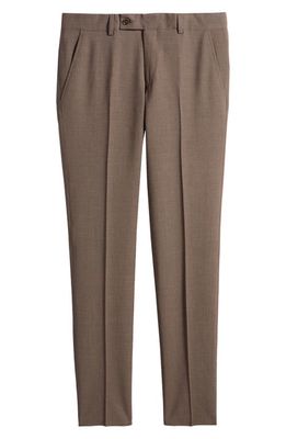 Ted Baker London Jerome Trim Fit Stretch Wool Pants in Tan