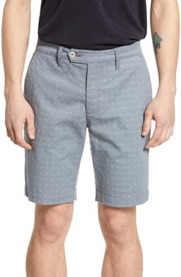 Ted Baker London Joordan Slim Fit Stretch Cotton Blend Shorts in Grey