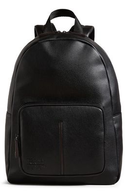 Ted Baker London Joss Faux Leather Backpack in Black