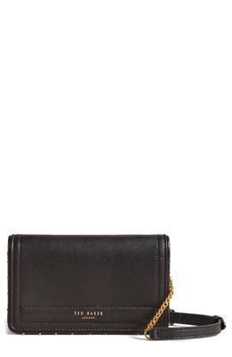 Ted Baker London Kahnisa Studded Leather Crossbody Bag in Black