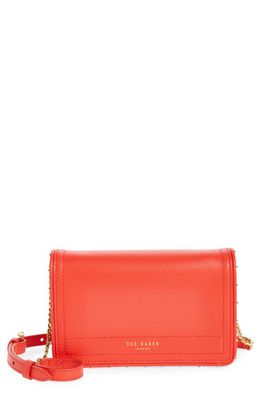 Ted Baker London Kahnisa Studded Leather Crossbody Bag in Coral