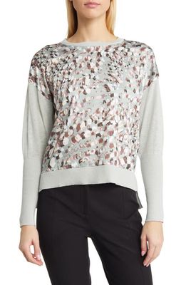 Ted Baker London Kaiana Mixed Media Sweater in Light Green