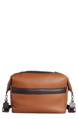 Ted Baker London Kaisel Leather Holdall Bag in Dark Tan