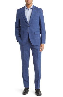 Ted Baker London Karl Plaid Soft Constructed Wool Suit in Blue