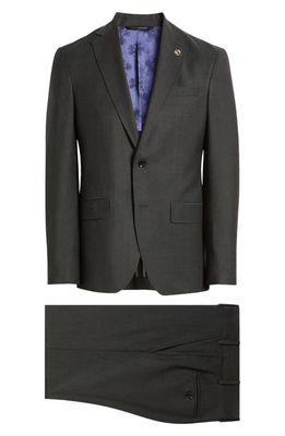 Ted Baker London Karl Soft Constructed Stretch Wool Suit in Green