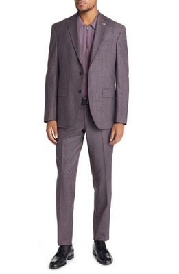 Ted Baker London Karl Soft Constructed Wool Suit in Plum