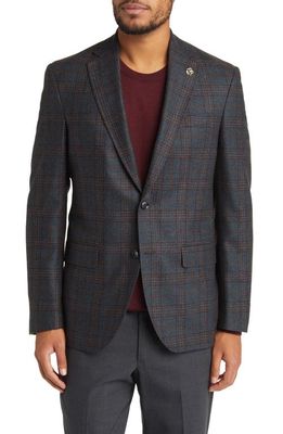 Ted Baker London Karl Soft Construction Plaid Wool Sport Coat in Teal