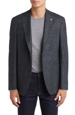 Ted Baker London Keith Slim Fit Soft Construction Neppy Wool & Silk Sport Coat in Olive