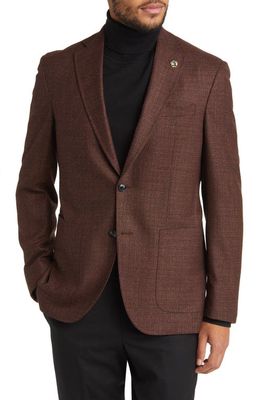 Ted Baker London Keith Slim Fit Textured Wool Sport Coat in Brown
