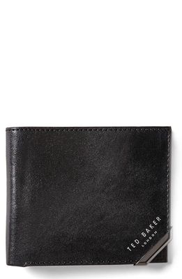 Ted Baker London Korning Leather Bifold Wallet in Black