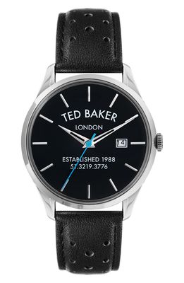 Ted Baker London Leytonn Brogue Leather Watch