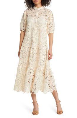 Ted Baker London Lezzley Broderie Anglaise Dress in White