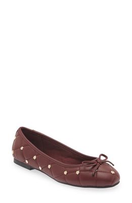 Ted Baker London Libban Quilted Ballerina Flat in Deep Purple