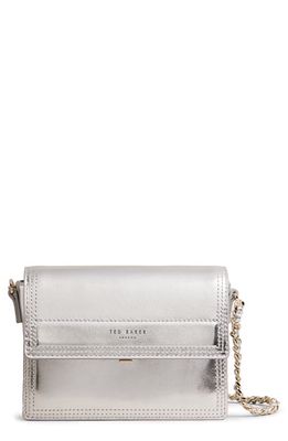 Ted Baker London Libbe Leather Crossbody Bag in Silver
