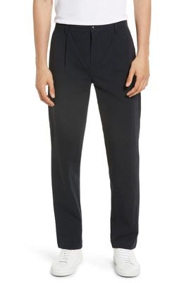 Ted Baker London Maltby Camburn Regular Fit Stripe Stretch Pleated Pants in Navy