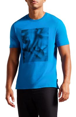 Ted Baker London Mangata Cotton Graphic Tee in Blue