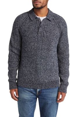 Ted Baker London Marled Polo Sweater in Mid Blue