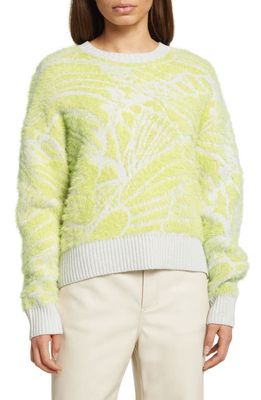 Ted Baker London Marrlo Stripe Jacquard Crewneck Sweater in Pale Green