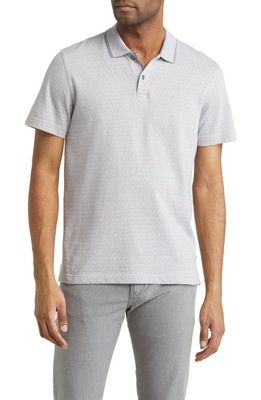 Ted Baker London Mathias Jacquard Cotton Polo Shirt in Grey