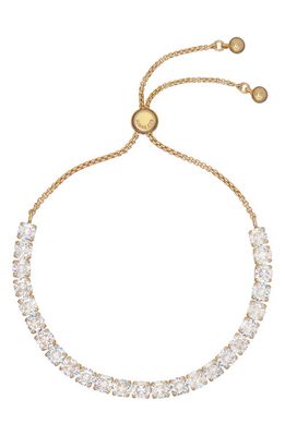 Ted Baker London Melrah Icon Crystal Slider Tennis Bracelet in Gold Tone Clear Crystal