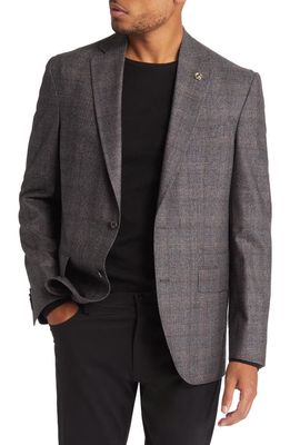Ted Baker London Men's Karl Slim Fit Soft Construction Plaid Wool Sport Coat in Grey