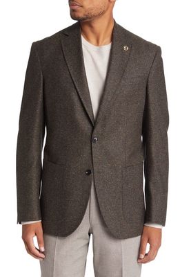 Ted Baker London Men's Keith Slim Fit Soft Construction Wool & Silk Sport Coat in Olive
