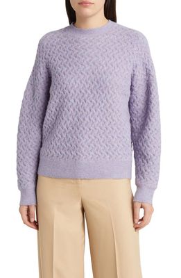 Ted Baker London Morlea Cable Crewneck Sweater in Light Purple