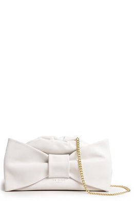Ted Baker London Niasa Knot Bow Clutch in Ecru
