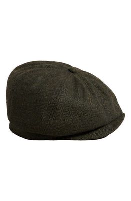 Ted Baker London Olliii Herringbone Baker Boy Hat in Khaki