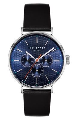 Ted Baker London Phylipa Multifunction Leather Strap Watch